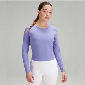 NWT Lululemon All it Takes Long Sleeve Cropped Shirt w/ side ruching Nulu size 8